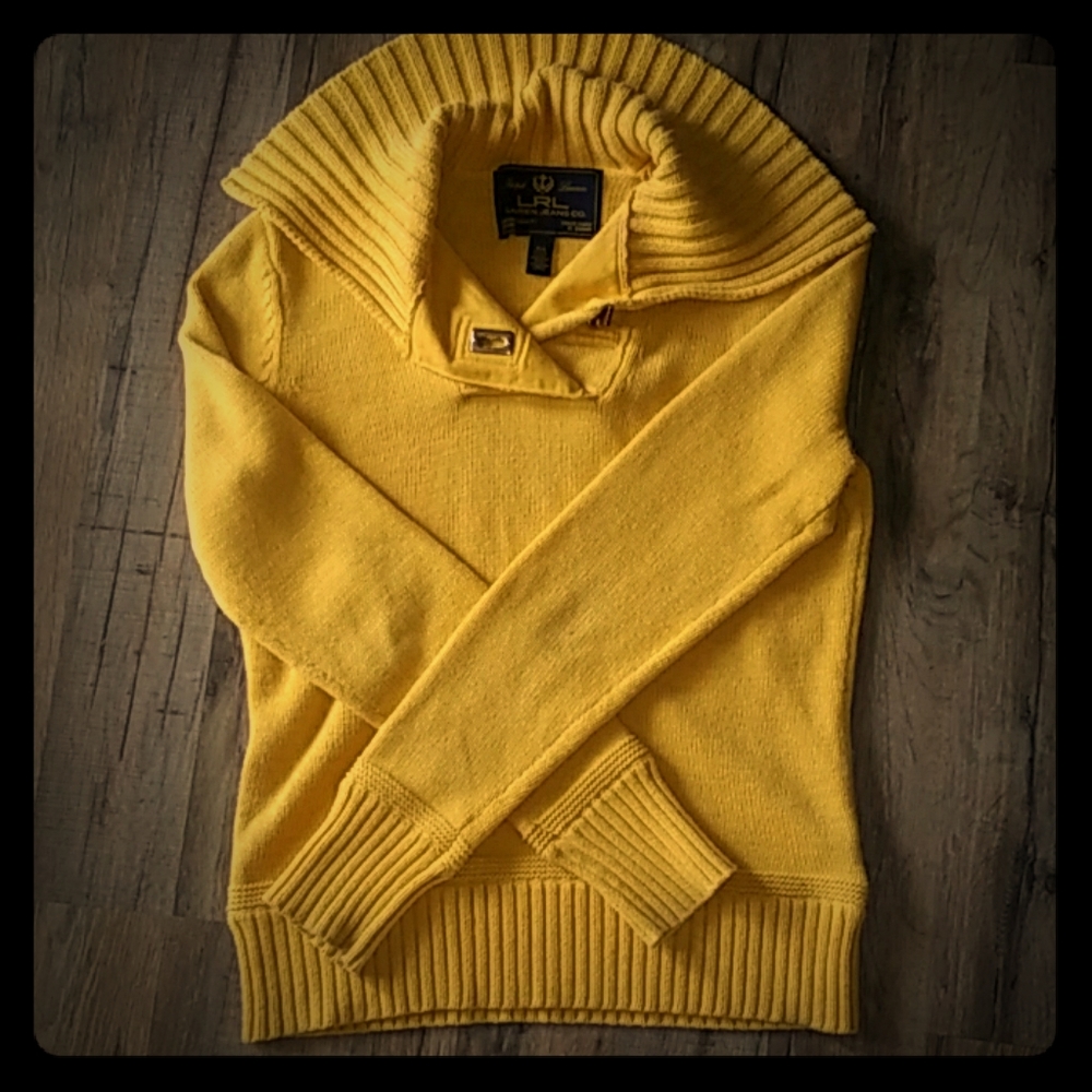 Yellow Gold  LRL Lauren Jeans Co. Sweater